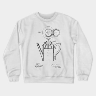 Coffee Pot Vintage Patent Hand Drawing Crewneck Sweatshirt